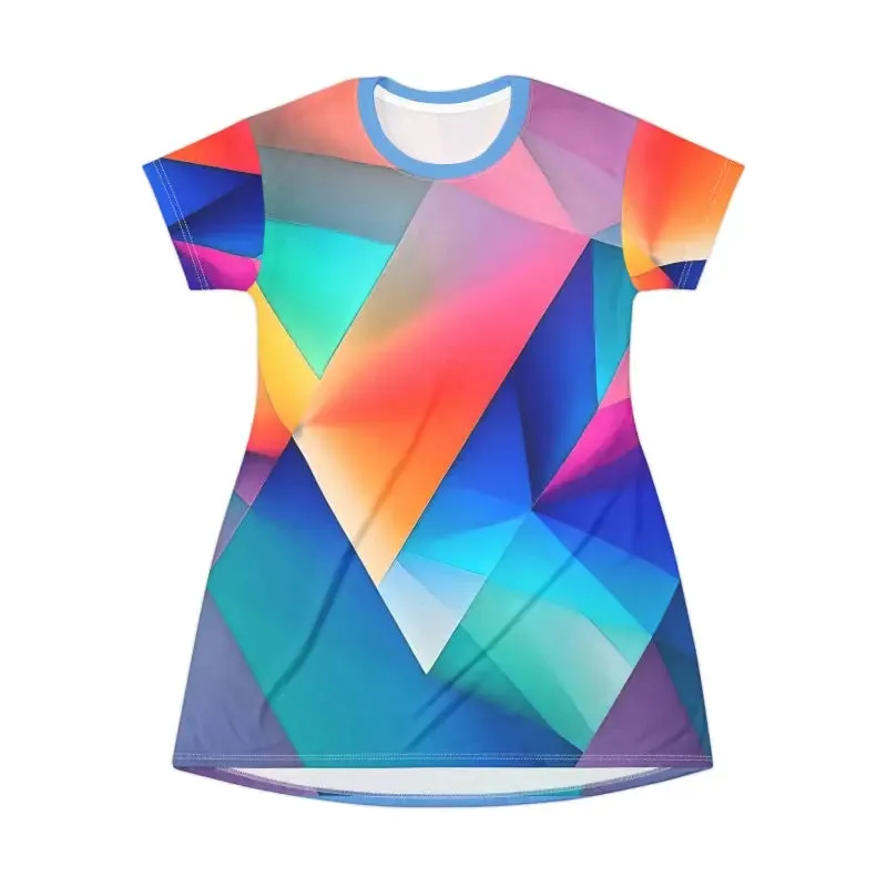 Vibrant Colored Abstract Pattern Print t Shirt