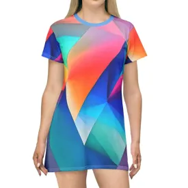 Vibrant Colored Abstract Pattern Print t Shirt