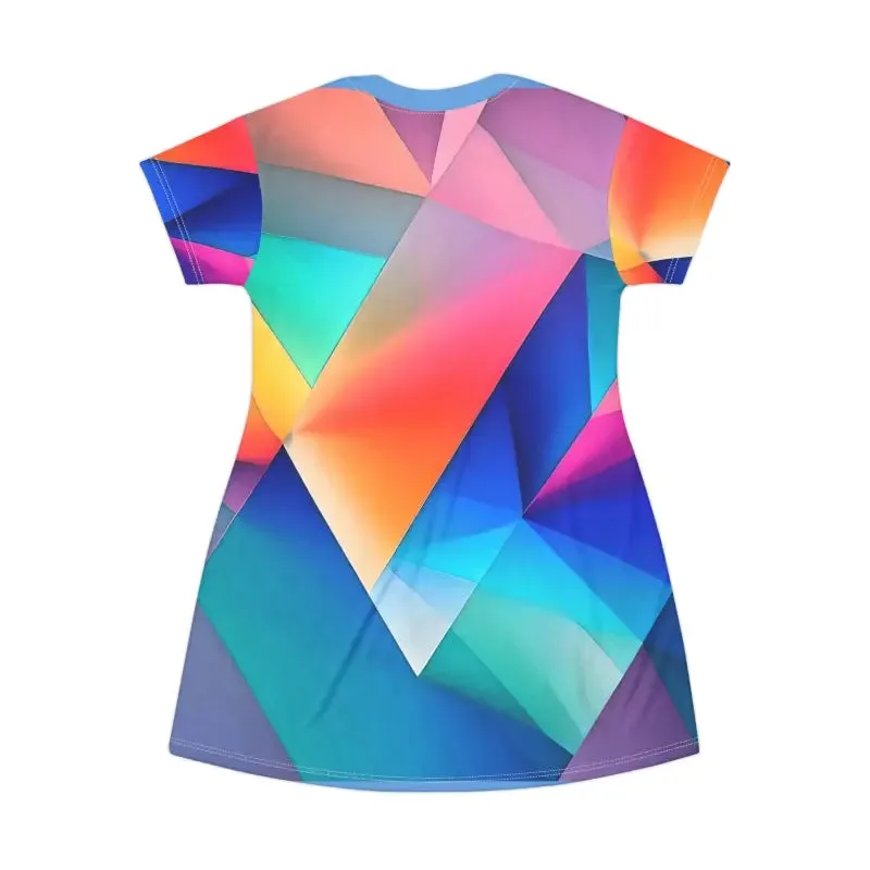 Vibrant Colored Abstract Pattern Print t Shirt